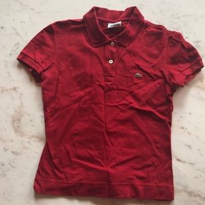 Red Lacoste Polo